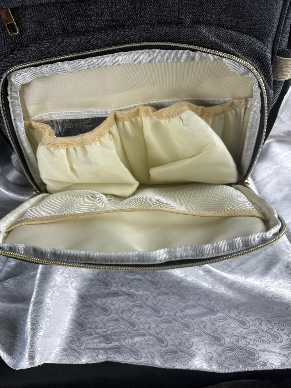 Mokaloo Gray Backpack Bag / diaper bag - Versatile Travel & Work Pack
